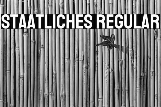 Staatliches Regular Font examples