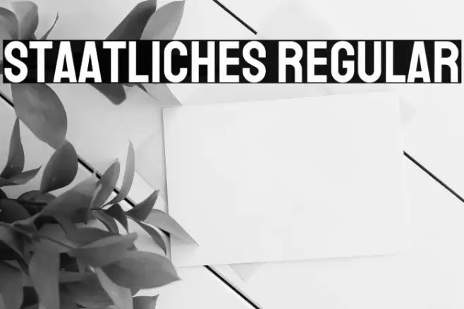 Staatliches Regular Font examples