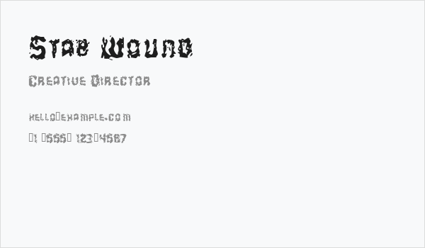Stab Wound Business Card