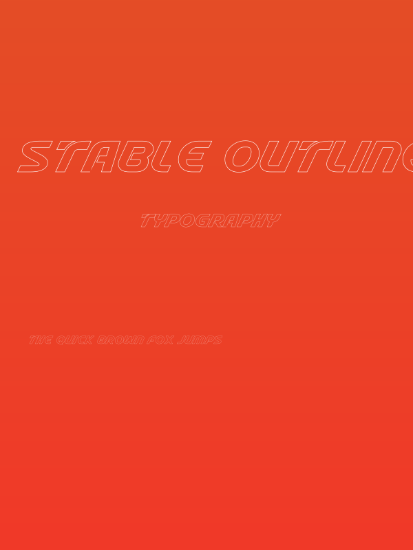 Stable Outline Poster
