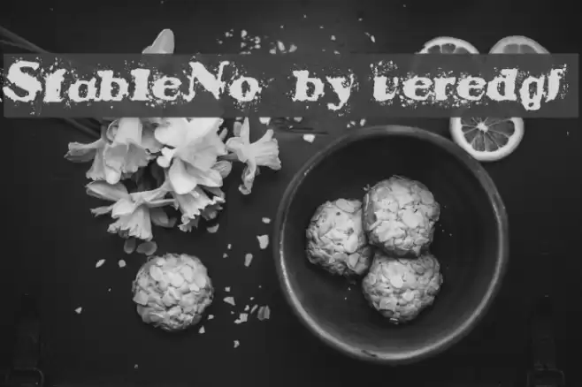 StableNo by veredgf Font examples