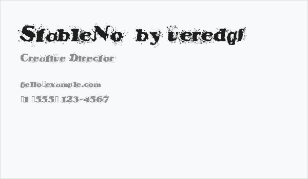 StableNo  by veredgf Business Card