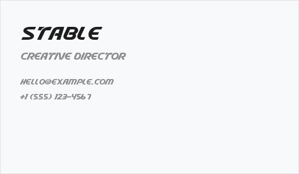 Stable Business Card