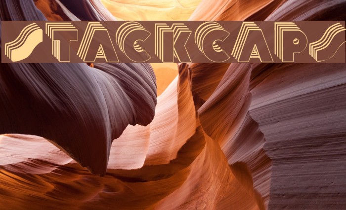 Stackcaps Font examples