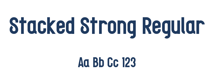 Stacked Strong Regular Font Preview