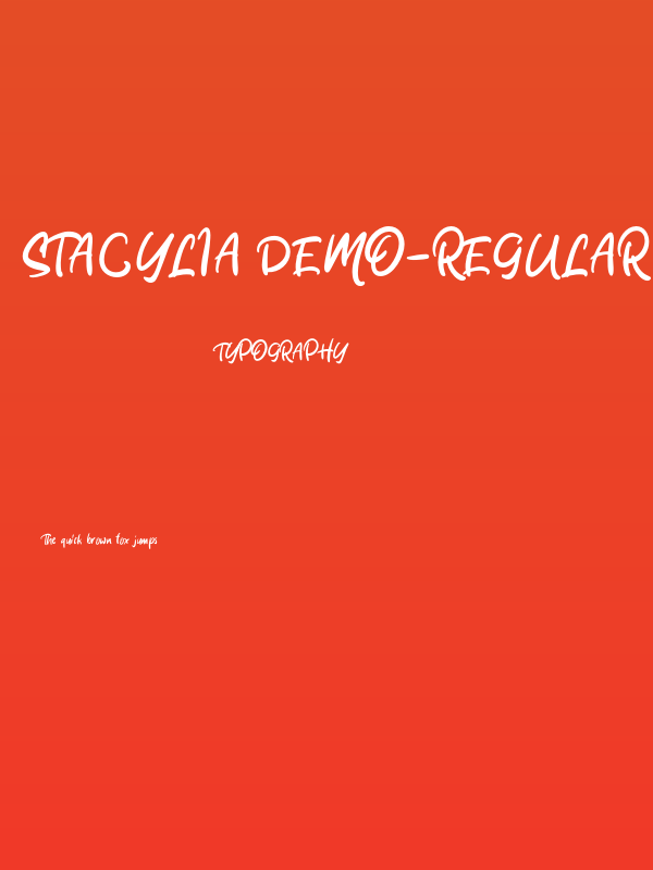 Stacylia DEMO-Regular Poster