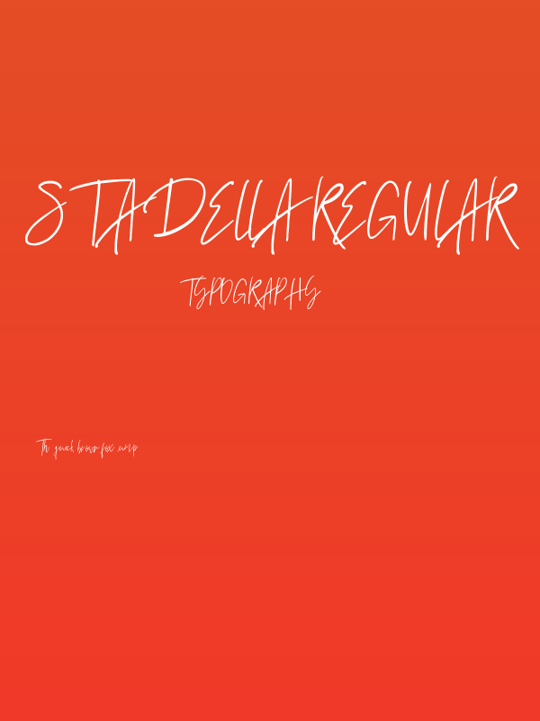 Stadella Regular Poster