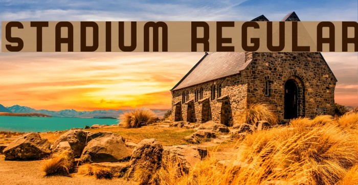 Stadium Regular Font examples