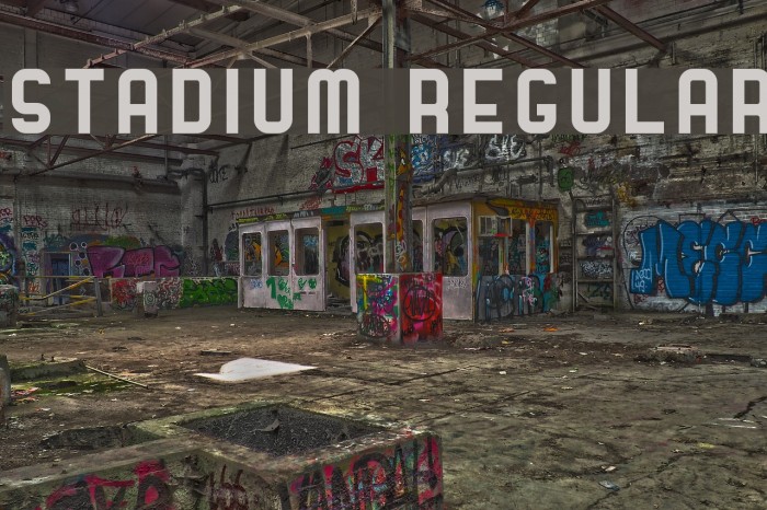 Stadium Regular Font examples