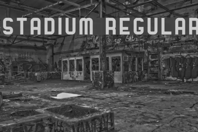Stadium Regular Font examples