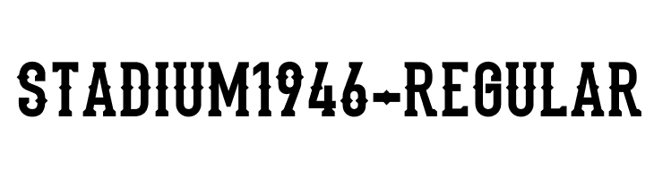Stadium1946-Regular  font caratteri gratis