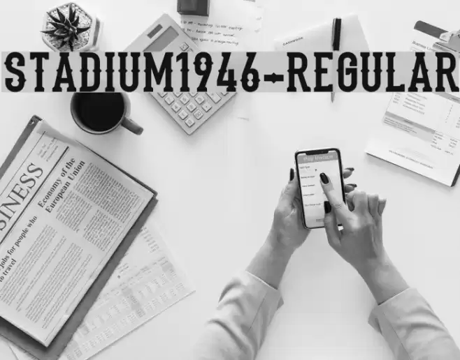 Stadium1946-Regular Font examples