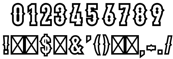 Stadium1956-Regular Font OTHER CHARS