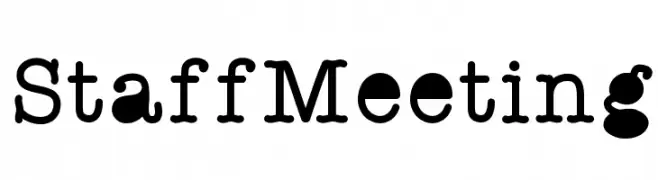 StaffMeeting  Free Fonts Download