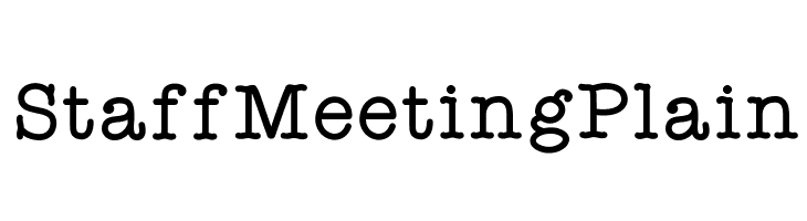 StaffMeetingPlain Caratteri