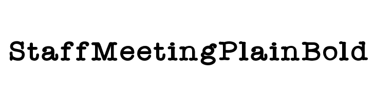 StaffMeetingPlainBold  Free Fonts Download