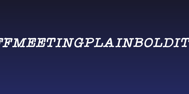 StaffMeetingPlainBoldItalic Social Header