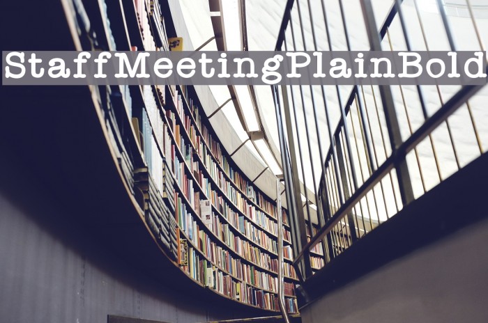 StaffMeetingPlainBold Font examples