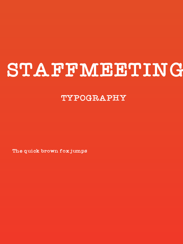 StaffMeetingPlainBold Poster