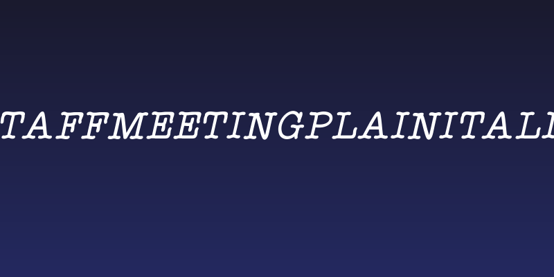 StaffMeetingPlainItalic Social Header