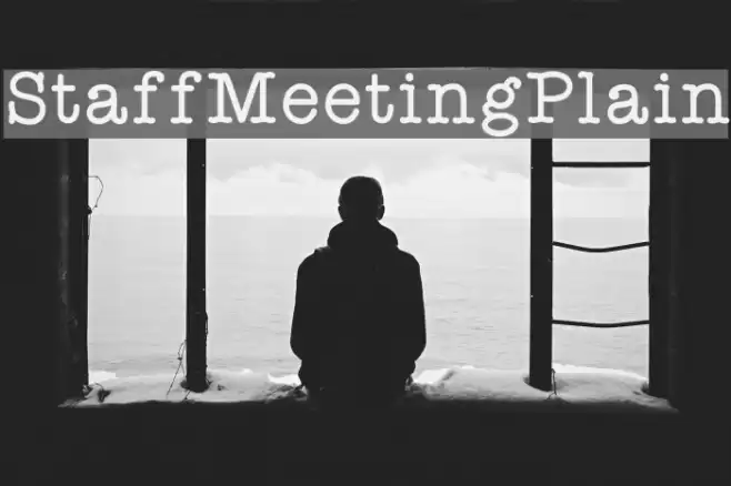 StaffMeetingPlain Schriftart examples