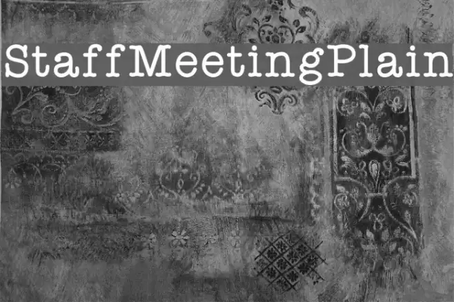 StaffMeetingPlain Schriftart examples