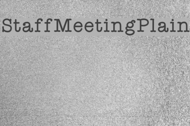 StaffMeetingPlain Schriftart examples