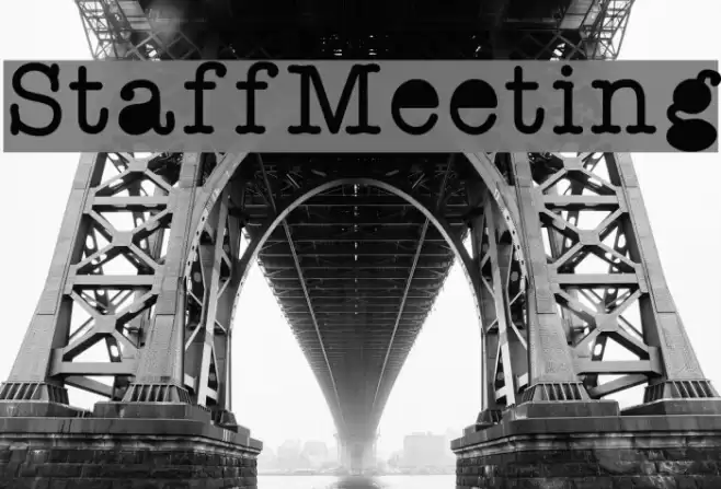 StaffMeeting Schriftart examples