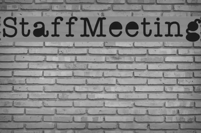 StaffMeeting Schriftart examples