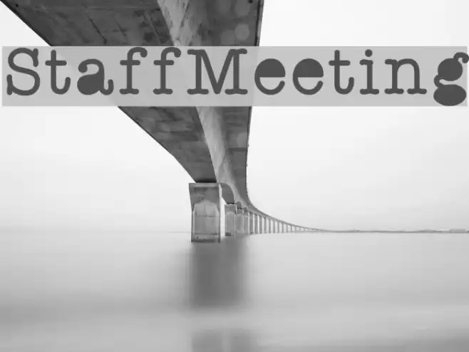StaffMeeting Schriftart examples