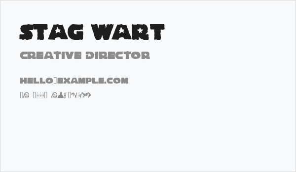 Stag Wart Business Card