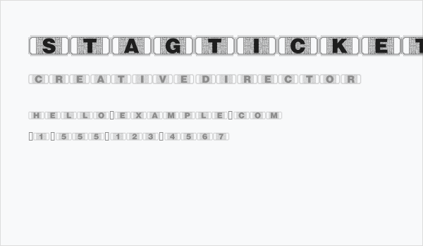 StagTickets Business Card