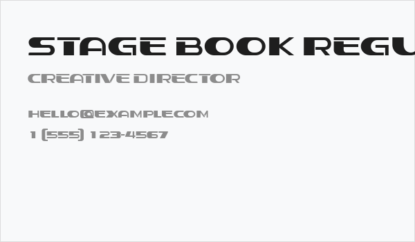 Stage Book Regular Business Card