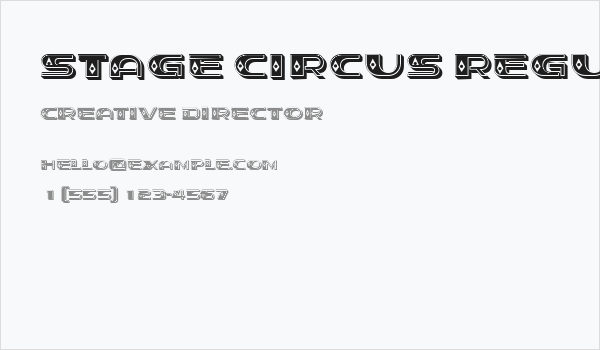Stage Circus Regular Business Card