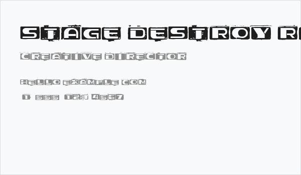 Stage Destroy Regular Business Card