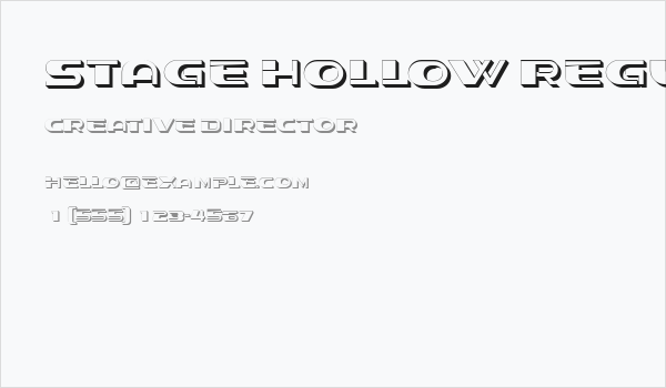 Stage Hollow Regular Business Card