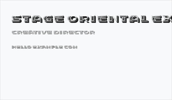 Stage Oriental Extruded Regular Business Card