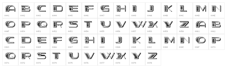 Stage Oriental Regular Character Map