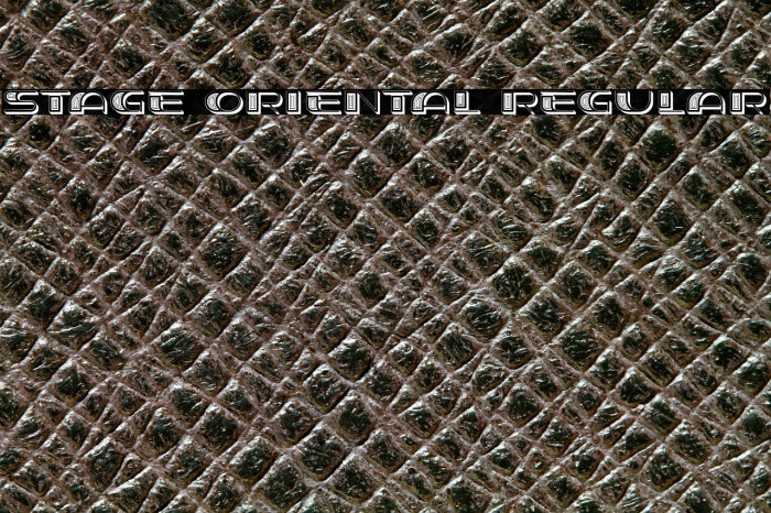 Stage Oriental Regular Example 2