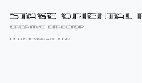 Stage Oriental Regular Business Card