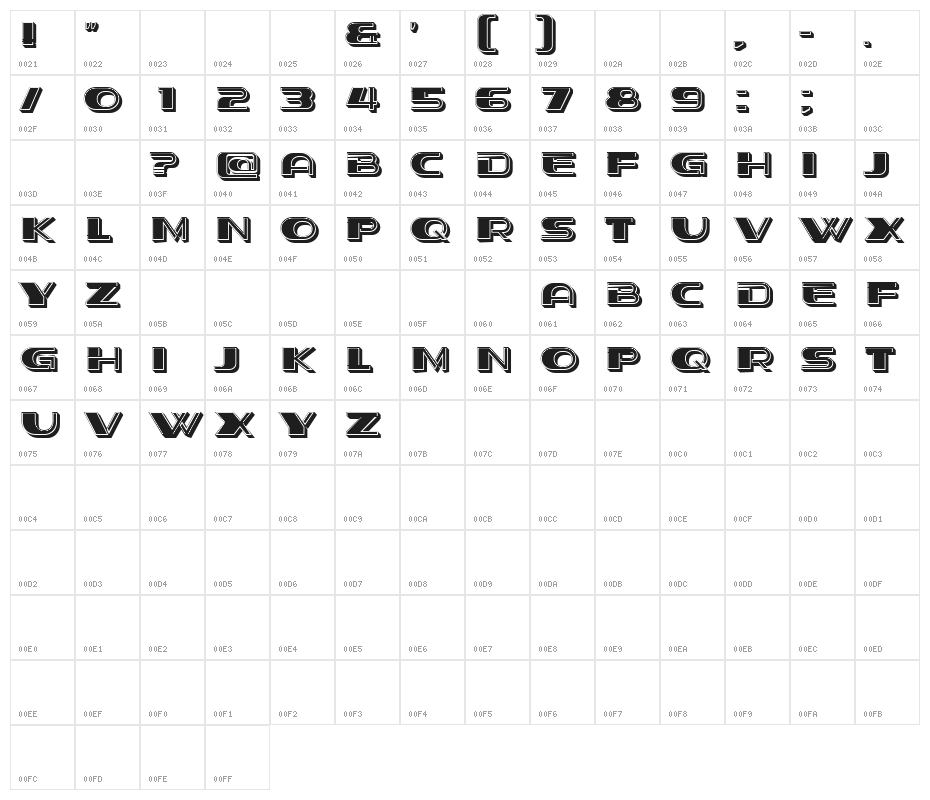 Stage Regular Character Map