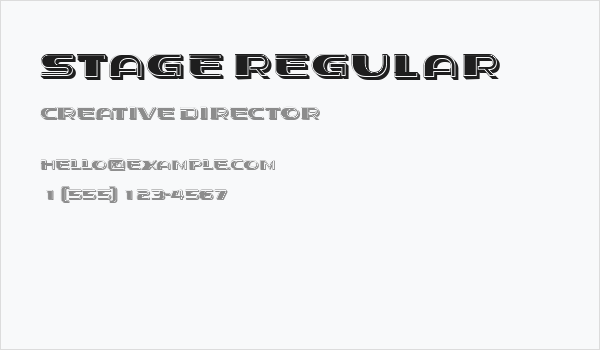 Stage Regular Business Card
