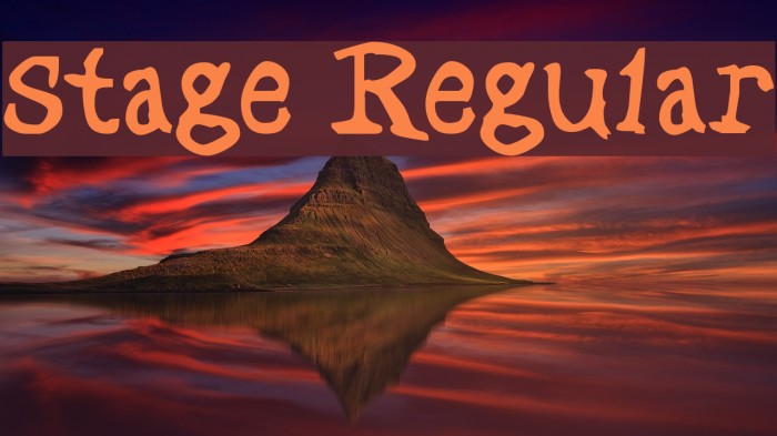 Stage Regular Font examples