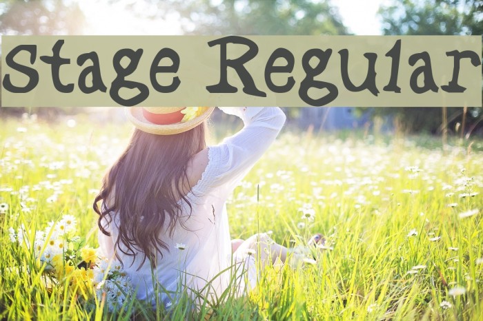 Stage Regular Font examples