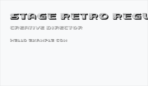 Stage Retro Regular Business Card