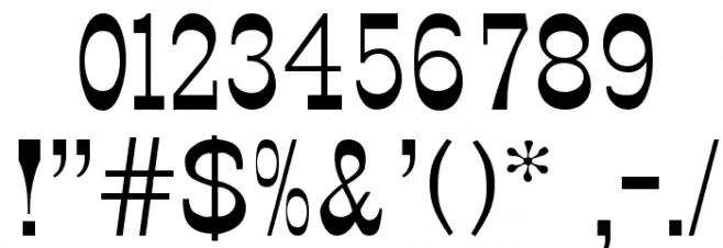 StageCoach Regular フォント その他の文字