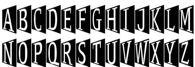 StageGlyphs Шрифта ВЕРХНИЙ