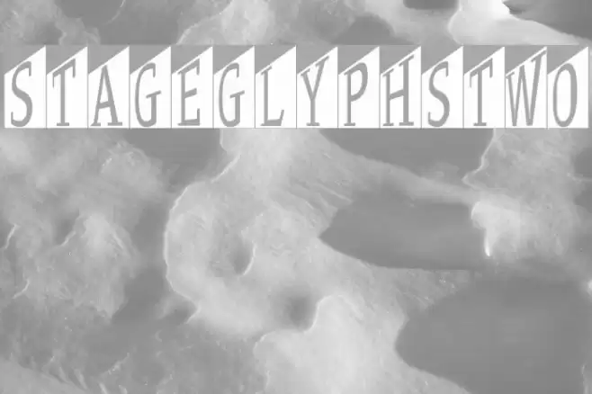 StageGlyphsTwo Font examples