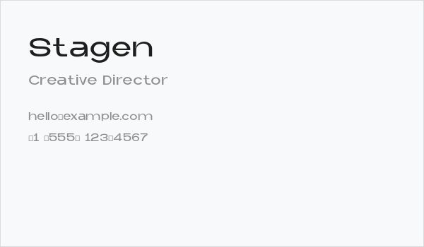 Stagen Business Card