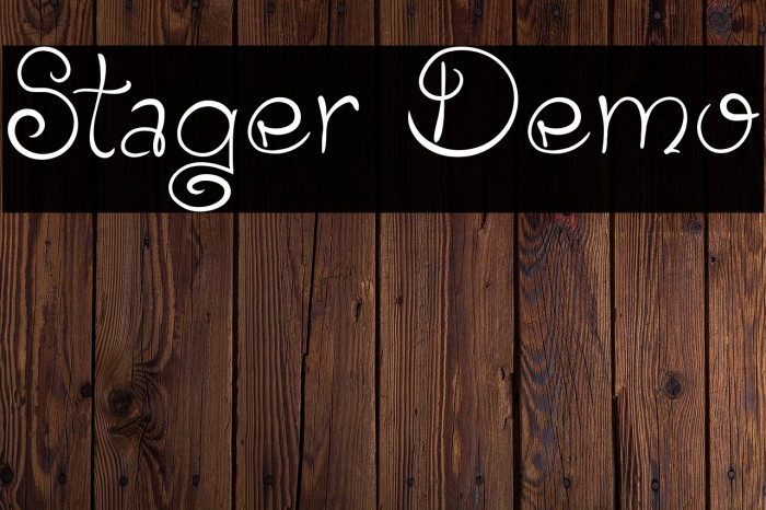 Stager Demo Font examples